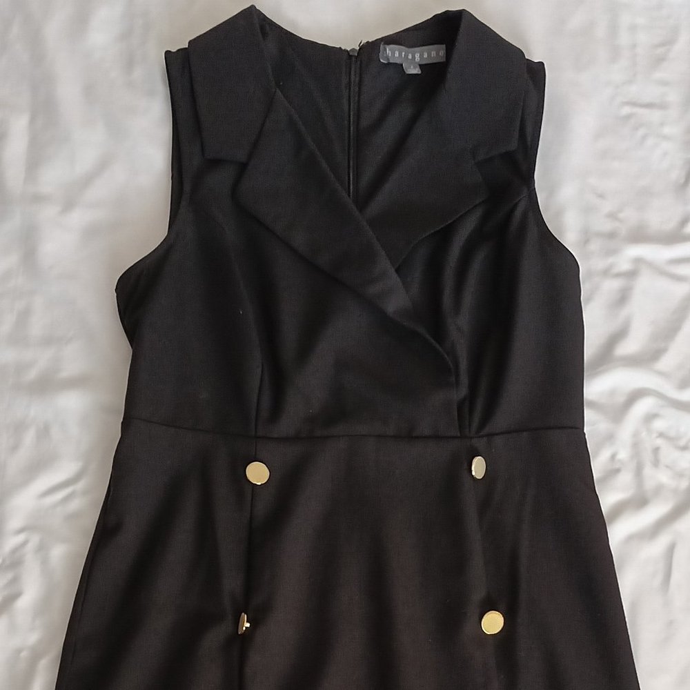 Sharagano Black Bodycon Sleeveless Dress
